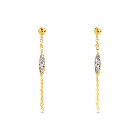 Orecchini Pendenti Christelle Oro Giallo Cristallo - Orecchini Pendenti Donna | Stroili