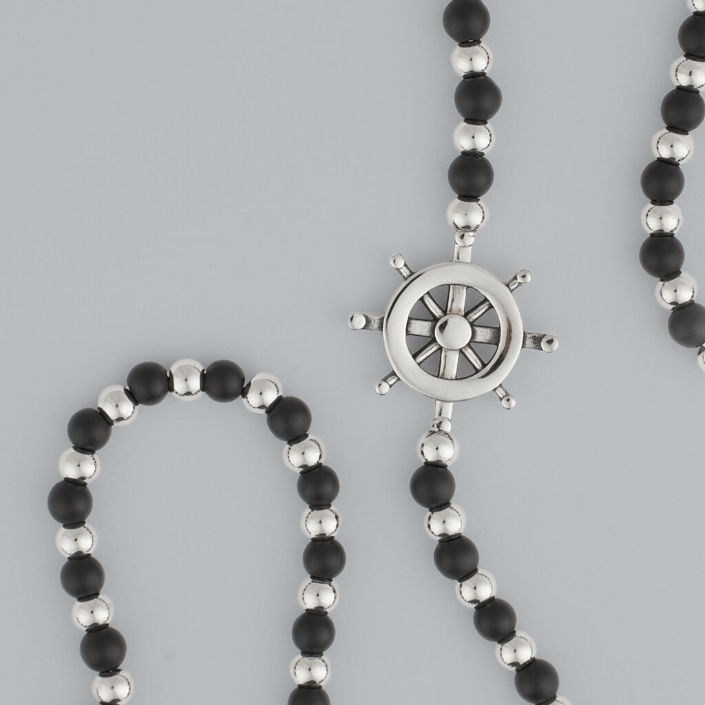 Bracciale Man Code Acciaio Onice