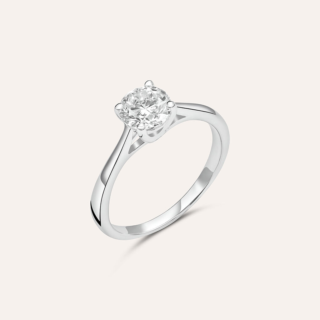 Anello Solitario Diamade Oro Bianco Diamante Lab-Grown - Anelli con Pietre Donna | Stroili