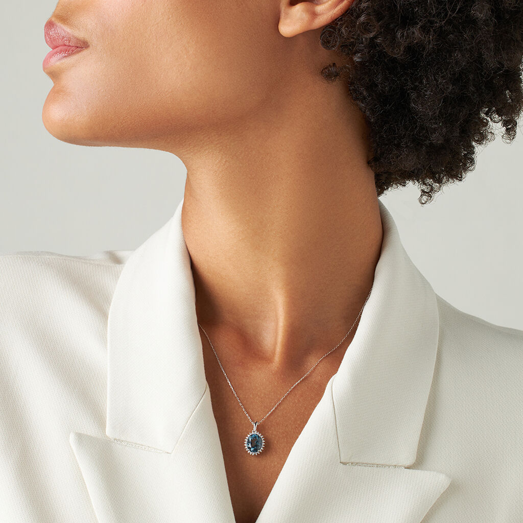 Collana Amélie Oro Bianco Topazio Cubic Zirconia - Collane Donna | Stroili
