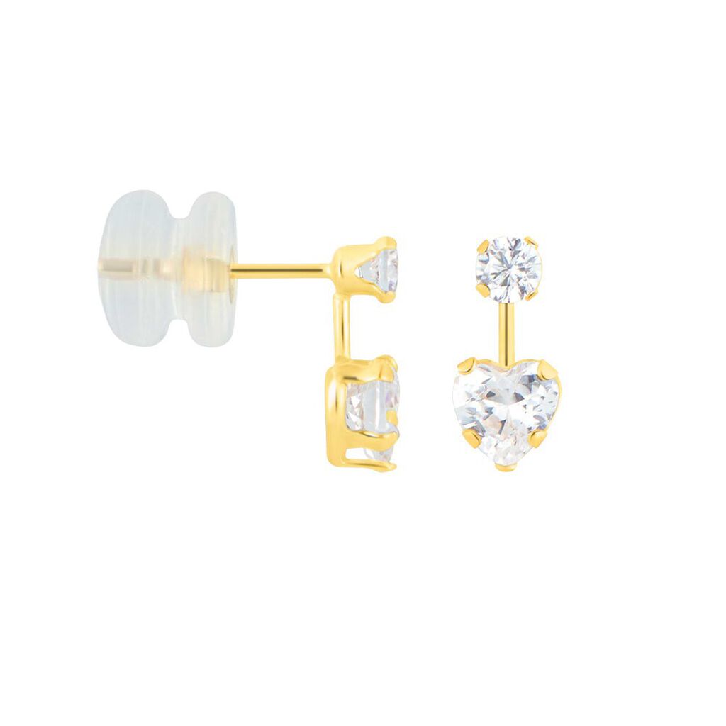 Orecchini Lobo Doppio Punto Luce Bon Ton Oro Giallo Cubic Zirconia - Orecchini a Lobo Donna | Stroili
