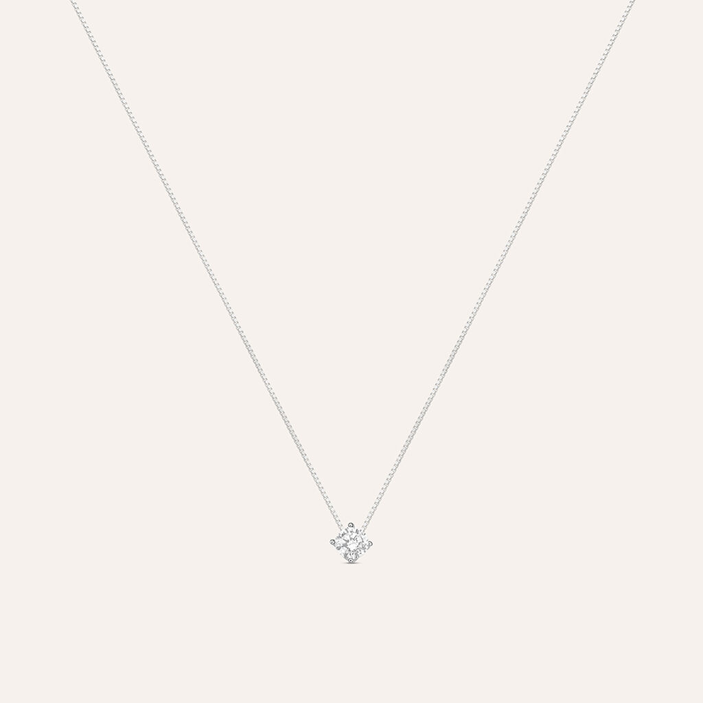 Collana Punto Luce Silver Elegance Argento Rodiato Cubic Zirconia