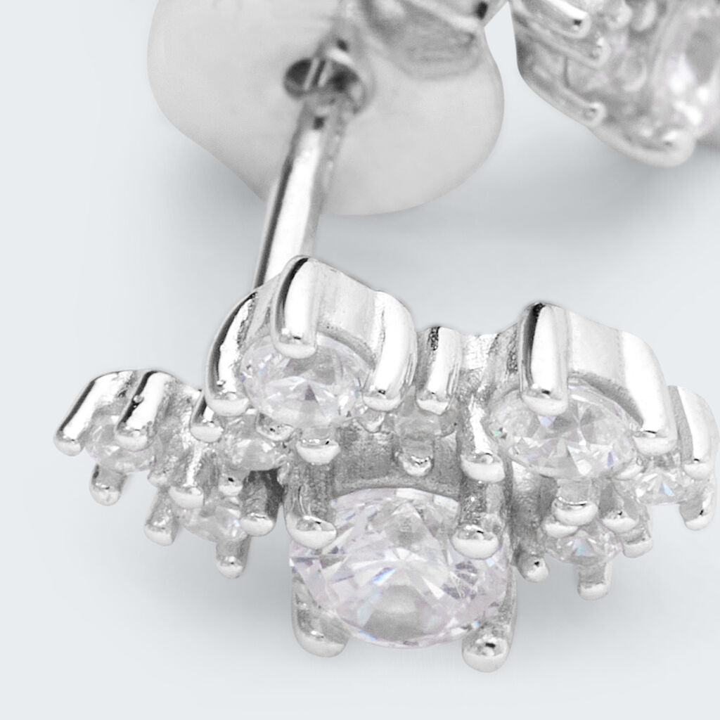 Orecchini Lobo Silver Elegance Argento Rodiato Cubic Zirconia - Orecchini a Lobo Donna | Stroili