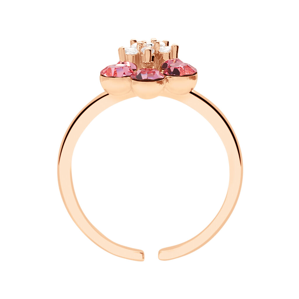Anello Fantasia Romantic Shine Ottone Rosa Cristallo - Anelli con Pietre Donna | Stroili