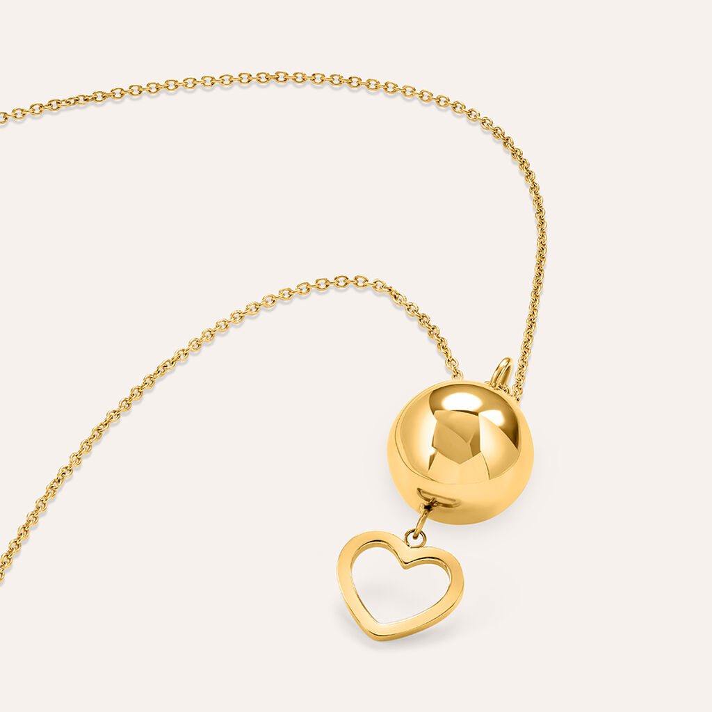 Collana Chiama Angeli Lady Code Acciaio Dorato - Collane Chiama Angeli Donna | Stroili