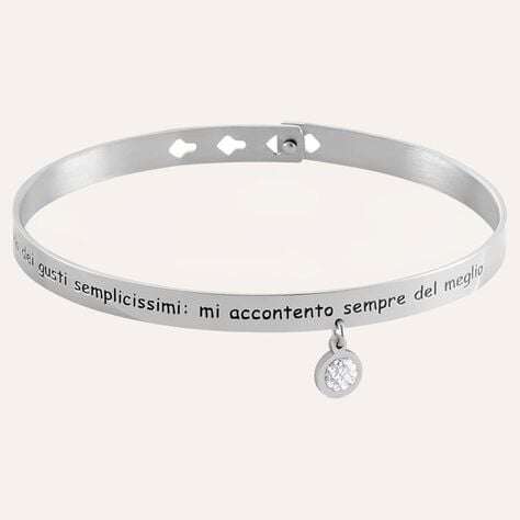 Bangle Sunrise Acciaio Cristallo - Bracciali Rigidi Donna | Stroili