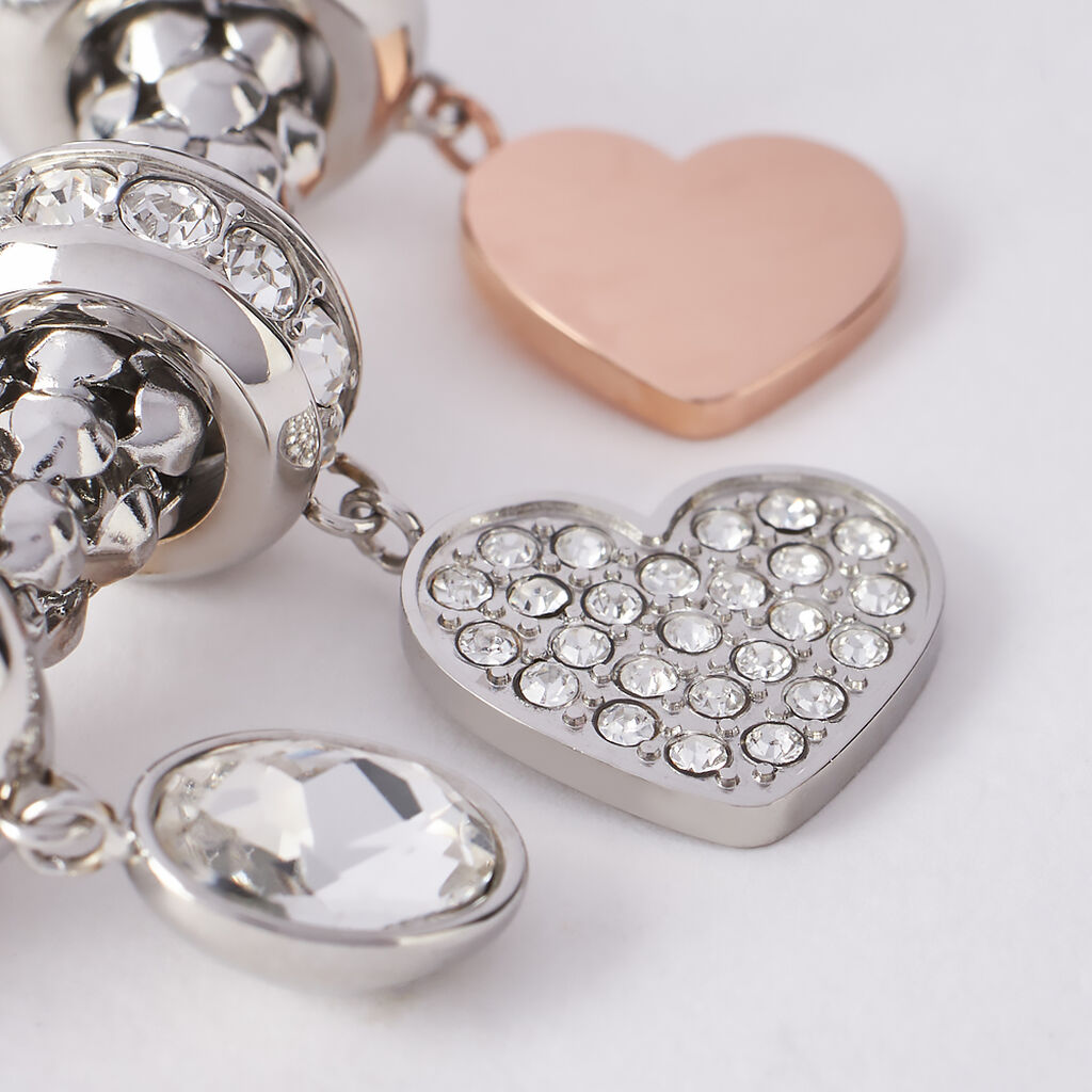 Bracciale Lady Chic Acciaio Bicolore Bianco / Rosa Cristallo - Bracciali Love Donna | Stroili