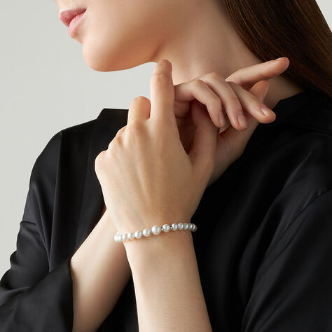 Bracciale Gabrielle Precious Oro Bianco Perla D'Acqua Dolce Diamante - Bracciali Donna | Stroili
