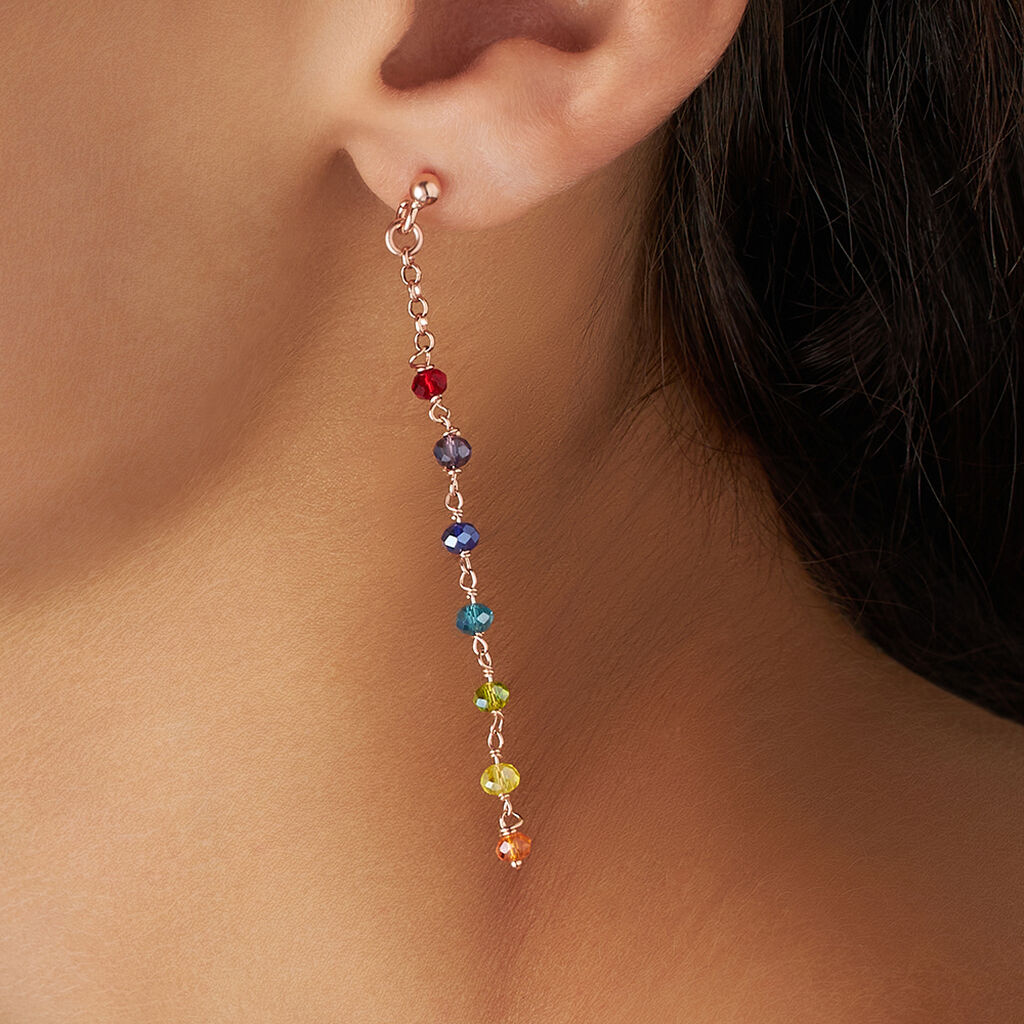 Orecchini Pendenti Silver Soul Argento Rosa Cristallo - Orecchini Pendenti Donna | Stroili