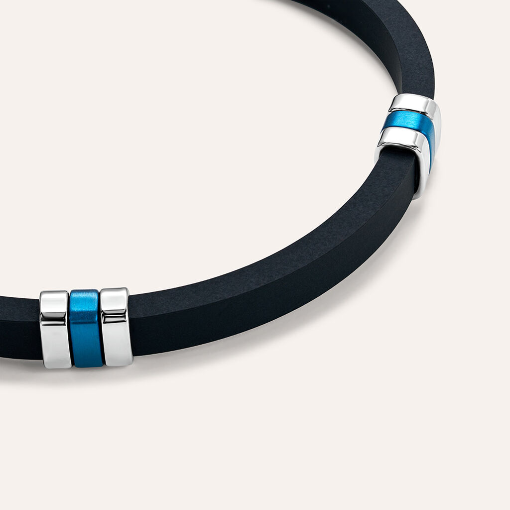 Bracciale Man Code Acciaio Bicolore Bianco / Nero - Bracciali Uomo | Stroili