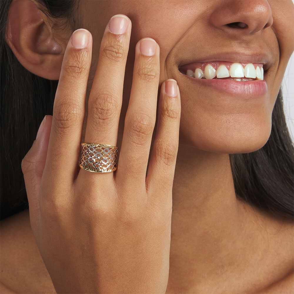 Anello Fascia Golden Lover Oro Bicolore 1650066 Stroili