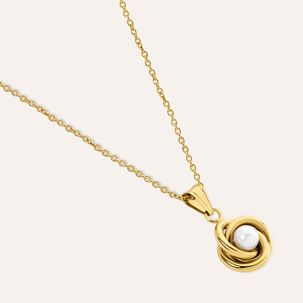 Collana Desideria Argento Nobile Dorato Perla D'Acqua Dolce