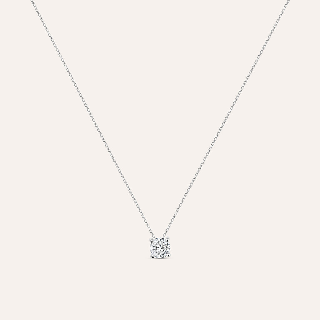 Collana Punto Luce Diamade Oro Bianco Diamante Lab-Grown