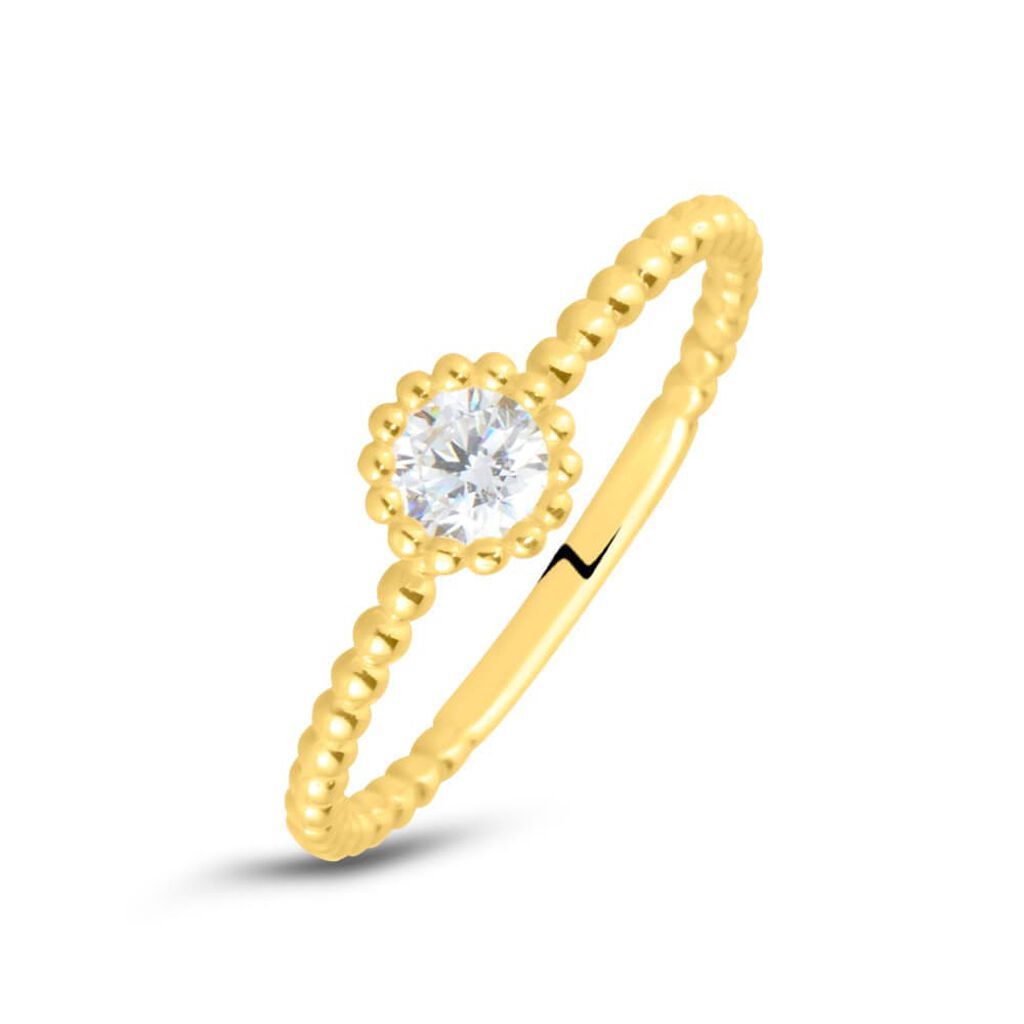 Anello Solitario Claire Oro Giallo Cubic Zirconia - Anelli con Pietre Donna | Stroili
