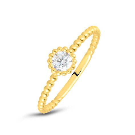 Anello Solitario Claire Oro Giallo Cubic Zirconia - Anelli con Pietre Donna | Stroili
