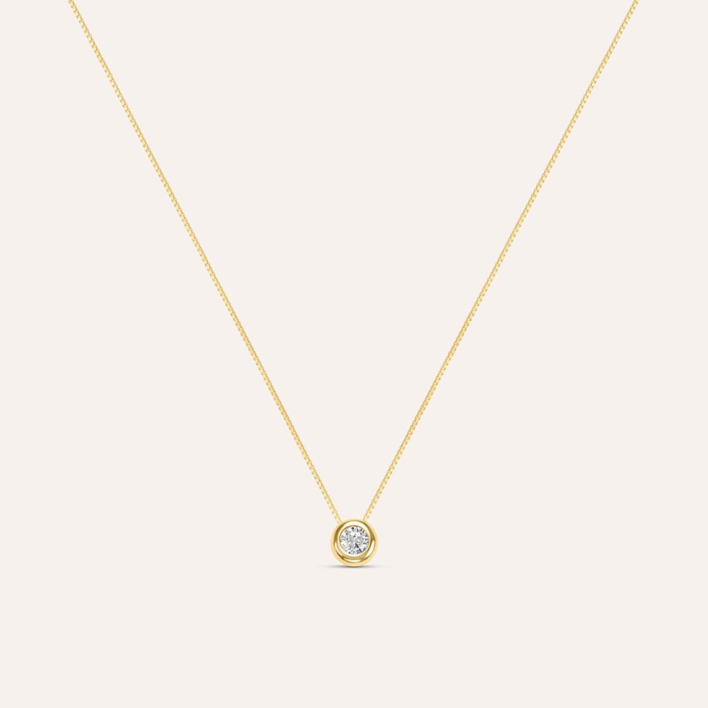 Collana Punto Luce Claire Oro Giallo Cubic Zirconia