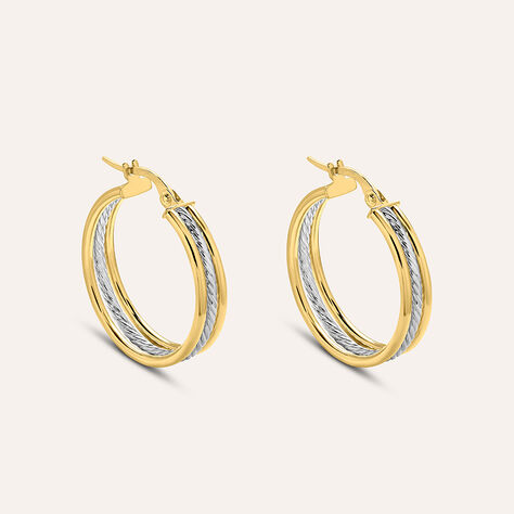 Orecchini A Cerchio Isabelle Oro Bicolore - Orecchini a Cerchio Donna | Stroili