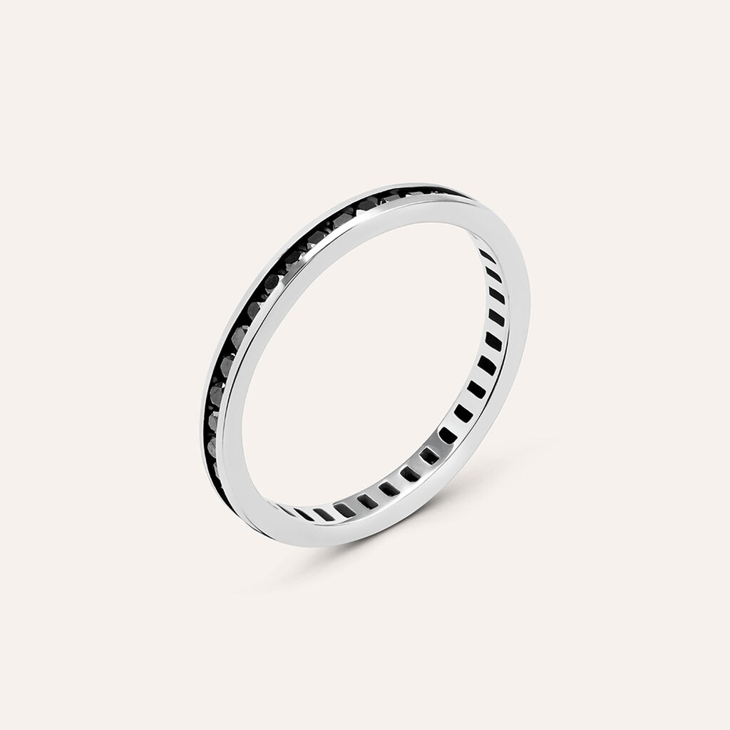 Anello Eternity L'homme Diamant Oro Bianco Diamante - Anelli Eternity Uomo | Stroili