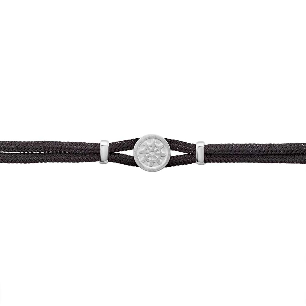 Bracciale timone in acciaio e corda
