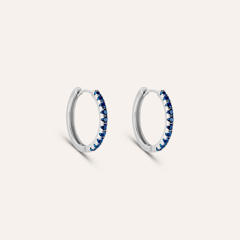 Orecchini A Cerchio Silver Rainbow Argento Rodiato Cubic Zirconia - Orecchini a Cerchio Donna | Stroili