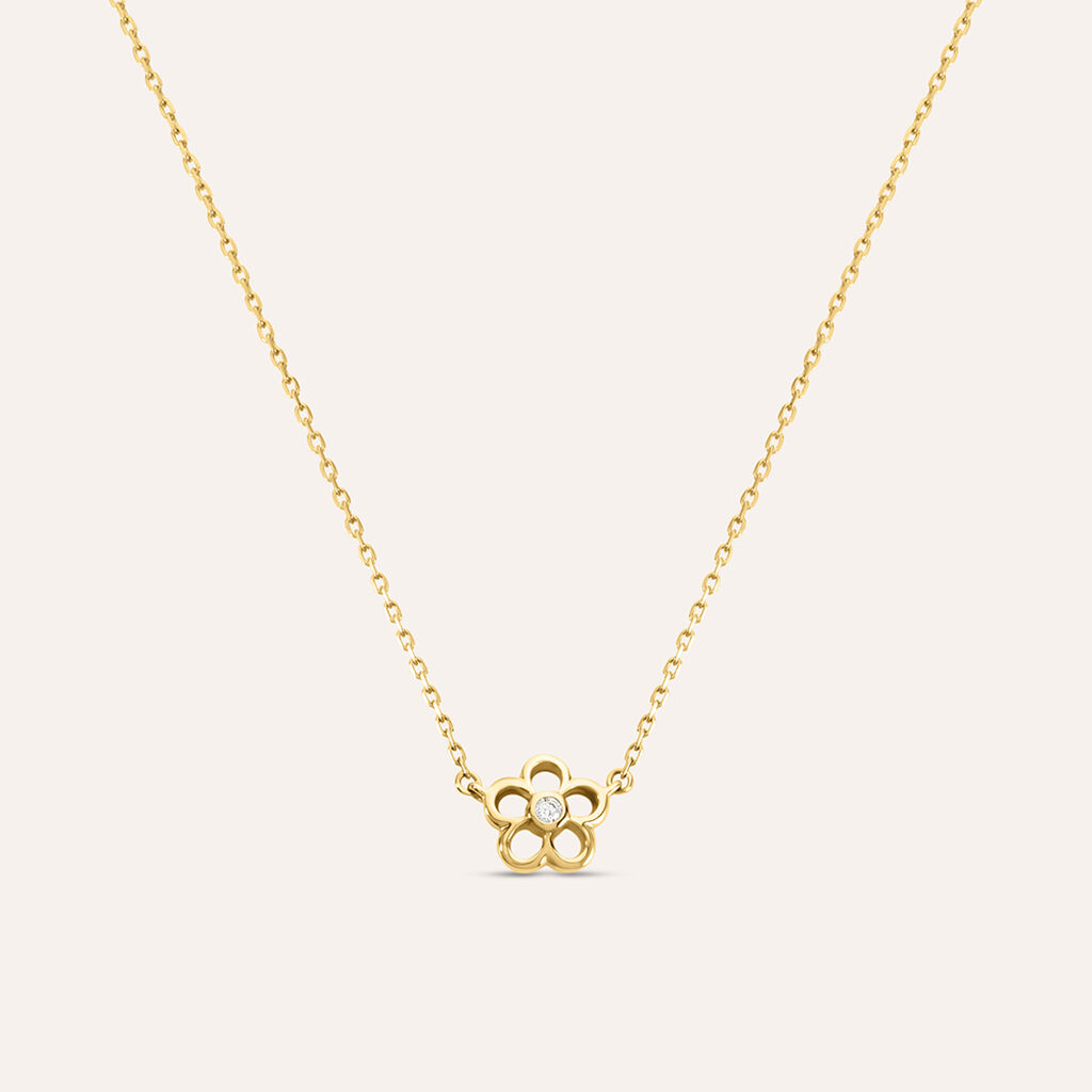 Collana Mon Petit Oro Giallo Diamante