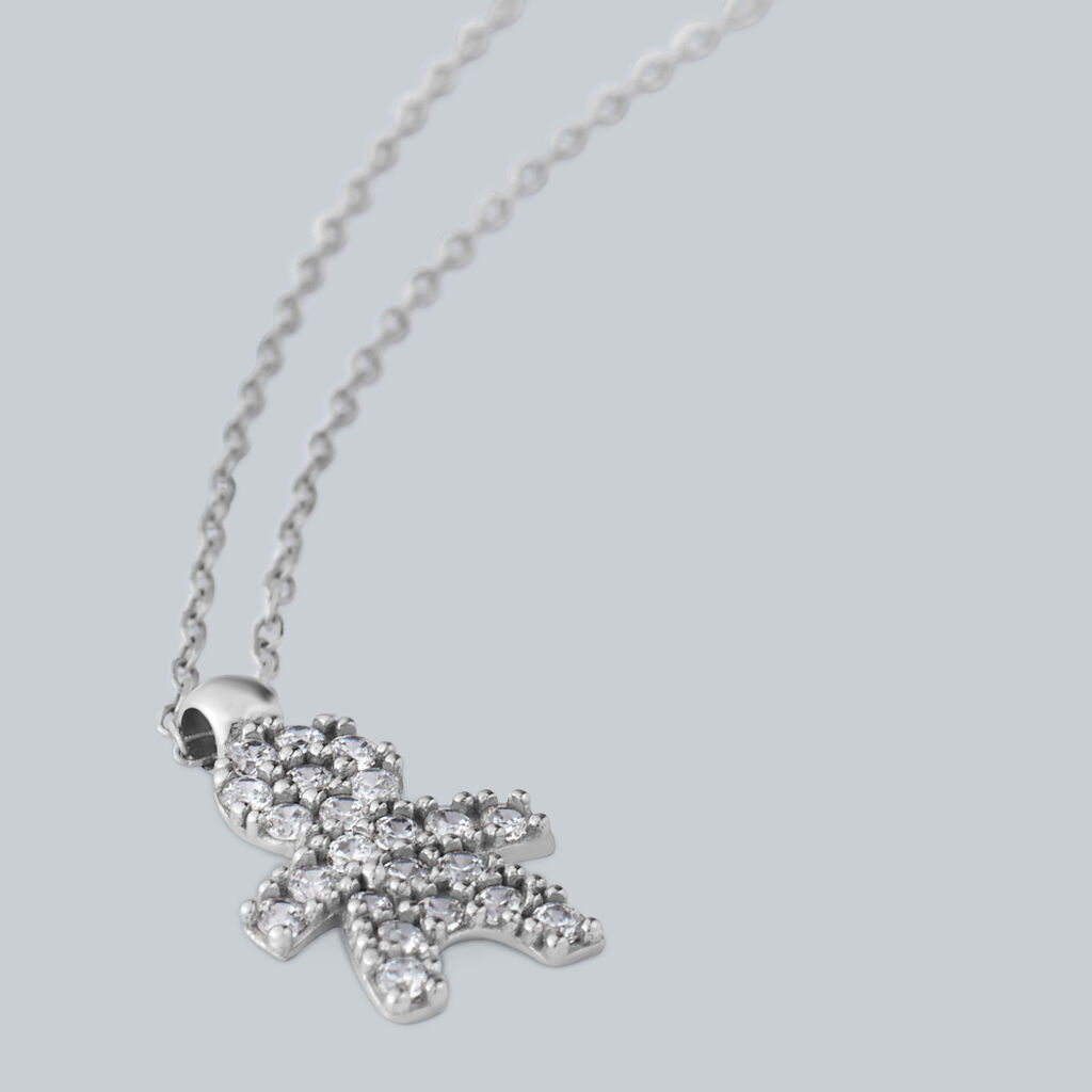 Collana Claire Oro Bianco Cubic Zirconia - Collane Donna | Stroili