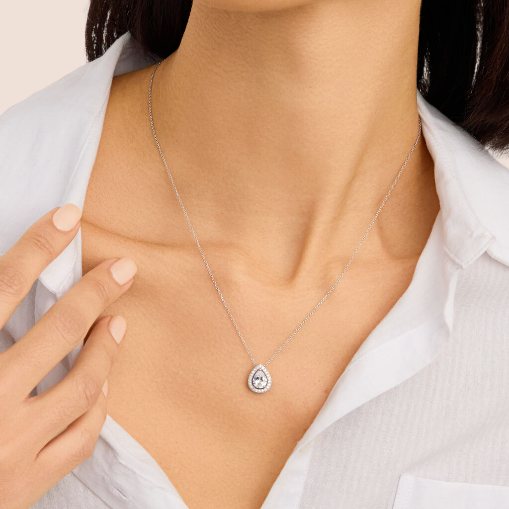 Collana Punto Luce Silver Elegance Argento Rodiato Cubic Zirconia