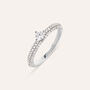 Anello Solitario Desideria Argento Nobile Rodiato Cubic Zirconia