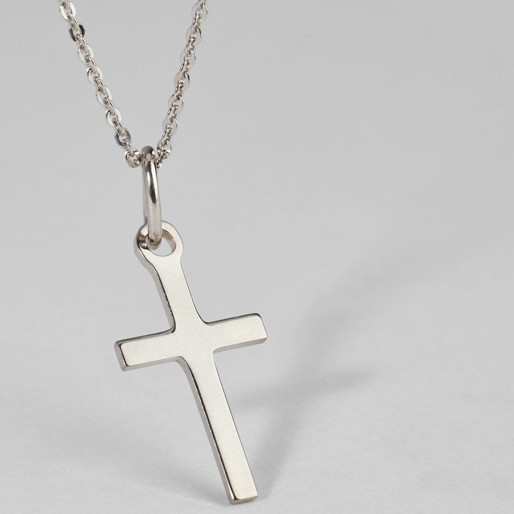 Collana Gentleman Argento Rodiato