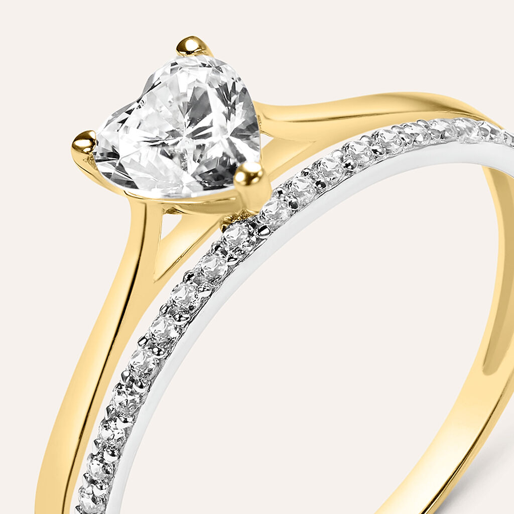 Anello Solitario Claire Oro Giallo Cubic Zirconia