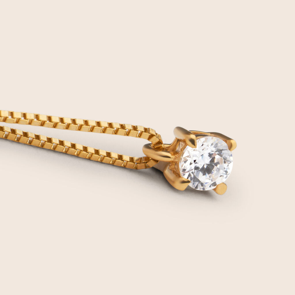 Collana Punto Luce Claire Oro Giallo Cubic Zirconia - Collane Punto Luce Donna | Stroili