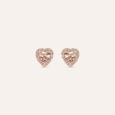 Orecchini Lobo Jasmine Oro Rosa Morganite Diamante - Orecchini a Lobo Donna | Stroili