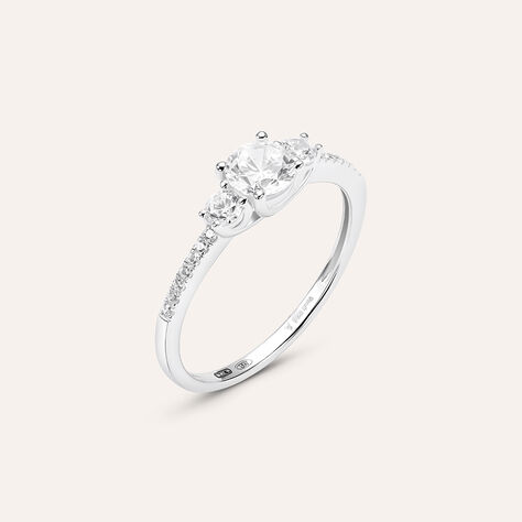 Anello Trilogy Silver Elegance Argento Rodiato Cubic Zirconia - Anelli con Pietre Donna | Stroili