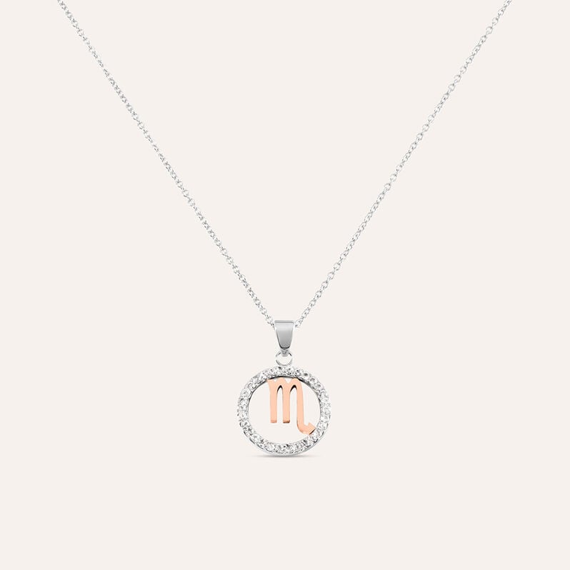Collana Sunrise Acciaio Bicolore Bianco / Rosa Cubic Zirconia - Collane Donna | Stroili