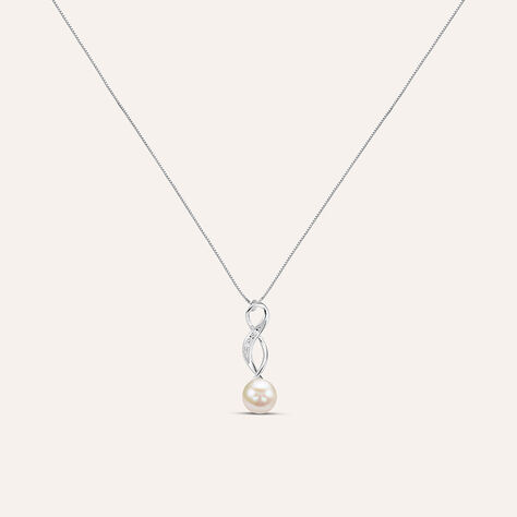 Collana Gold Pearls Oro Bianco Perla D'Acqua Dolce Diamante - Collane Donna | Stroili