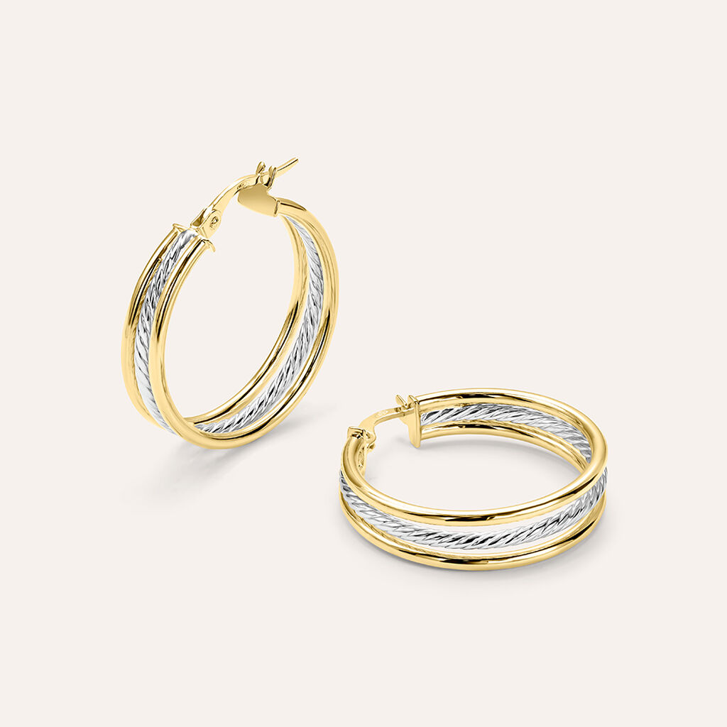 Orecchini A Cerchio Isabelle Oro Bicolore