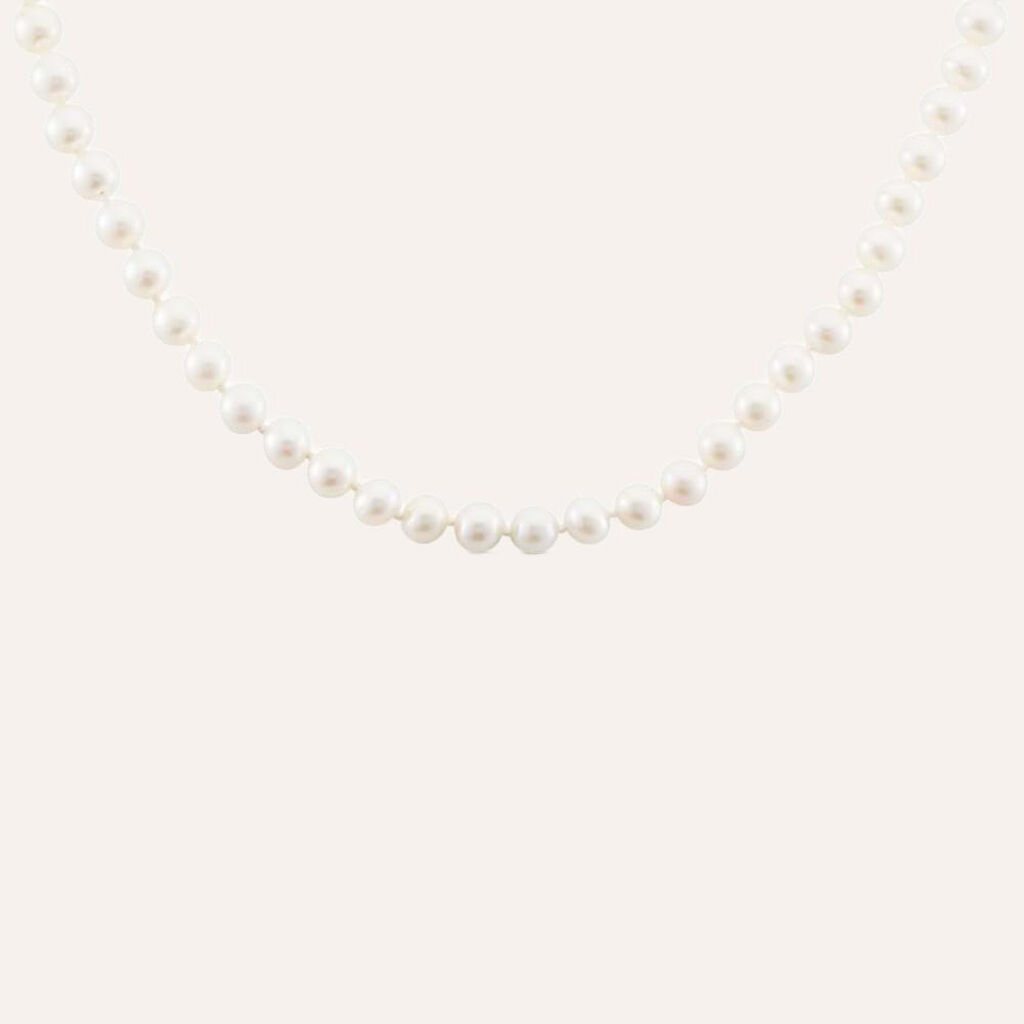 Collana Gold Pearls Oro Bianco Perla D'Acqua Dolce Diamante