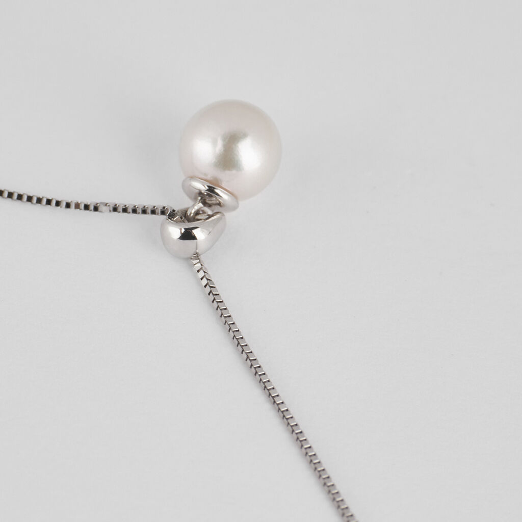 Collana Gabrielle Oro Bianco Perla Akoya - Collane Donna | Stroili
