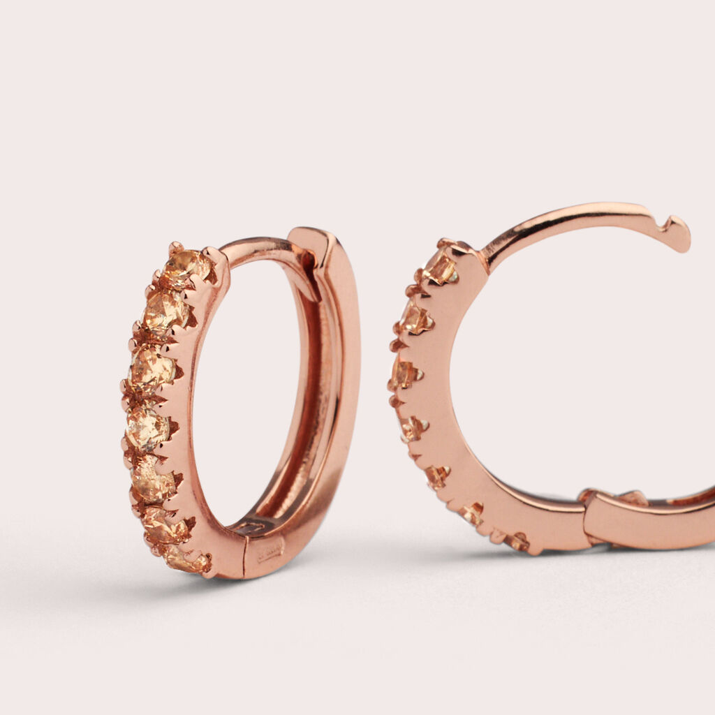 Orecchini A Cerchio Silver Rainbow Argento Rosa Cubic Zirconia - Orecchini a Cerchio Donna | Stroili