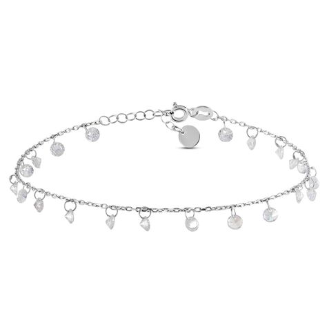 Cavigliera Silver Elegance Argento Rodiato Cubic Zirconia - Cavigliere Donna | Stroili