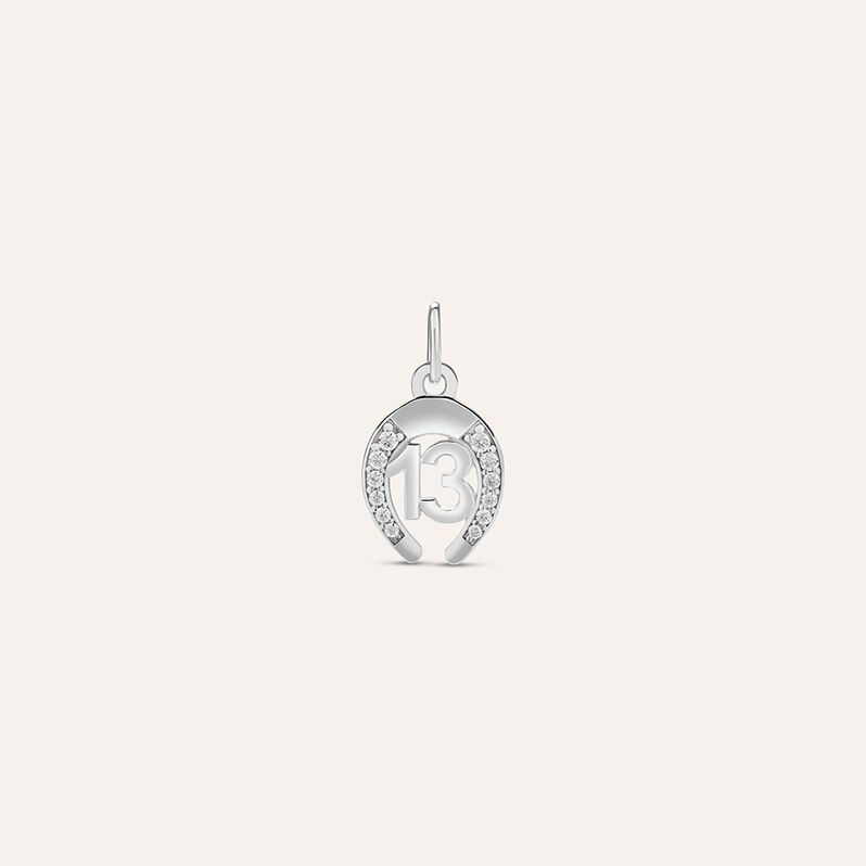 Pendente Saluti&Baci Ferro di Cavallo Love Beats Argento Rodiato Cubic Zirconia - Ciondoli Donna | Stroili