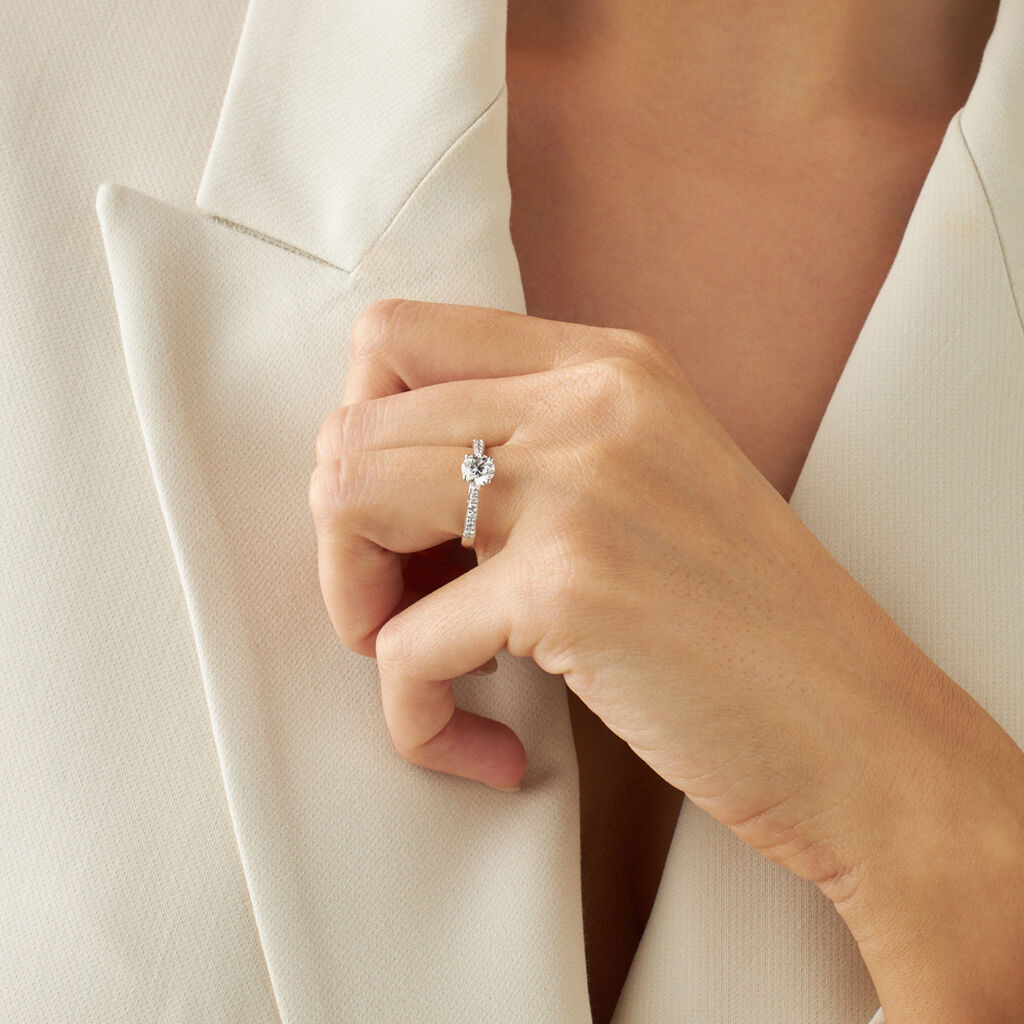 Anello Solitario Diamade Oro Bianco Diamante Lab-Grown - Anelli con Pietre Donna | Stroili