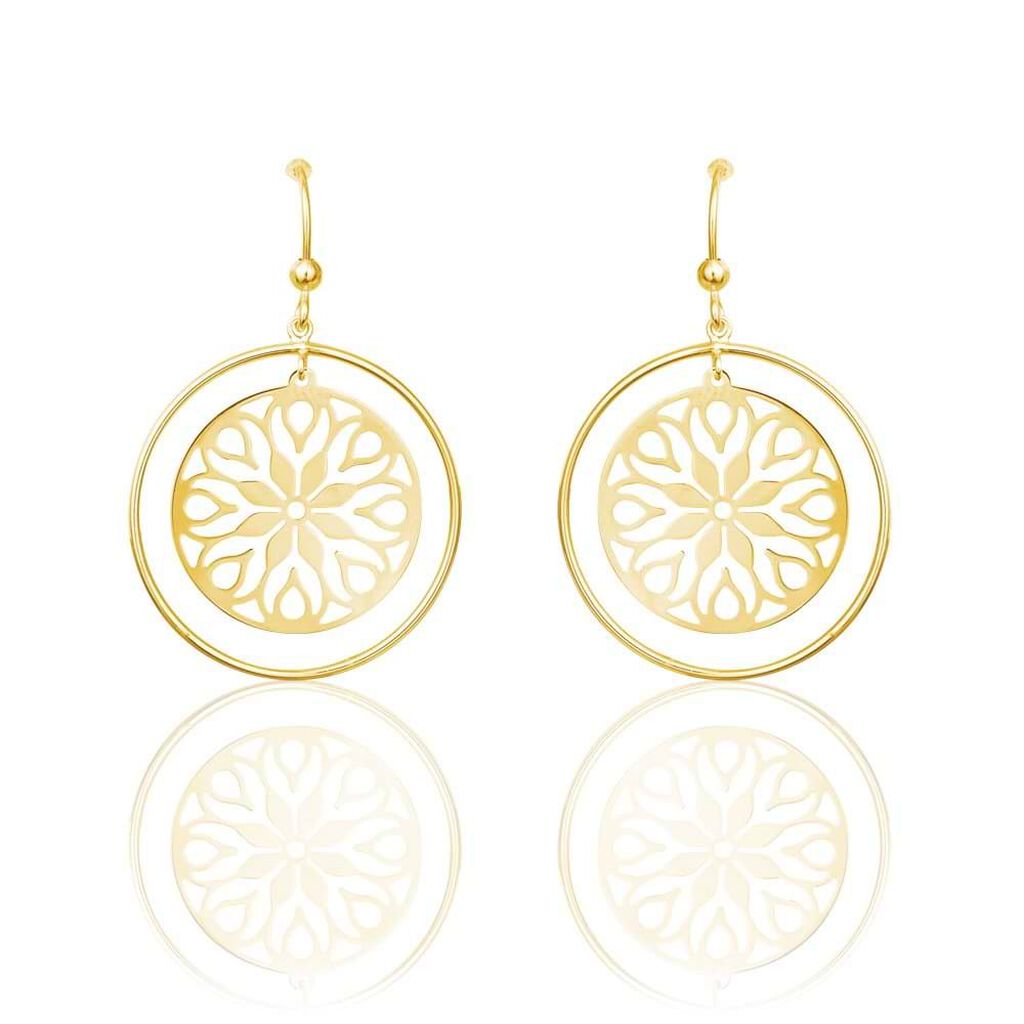 Orecchini pendenti e a monachella in oro giallo