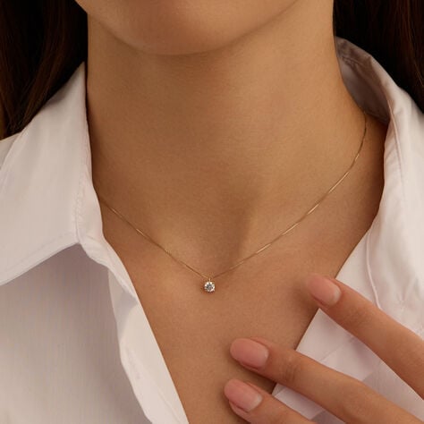 Collana Punto Luce Claire Oro Giallo Cubic Zirconia - Collane Punto Luce Donna | Stroili