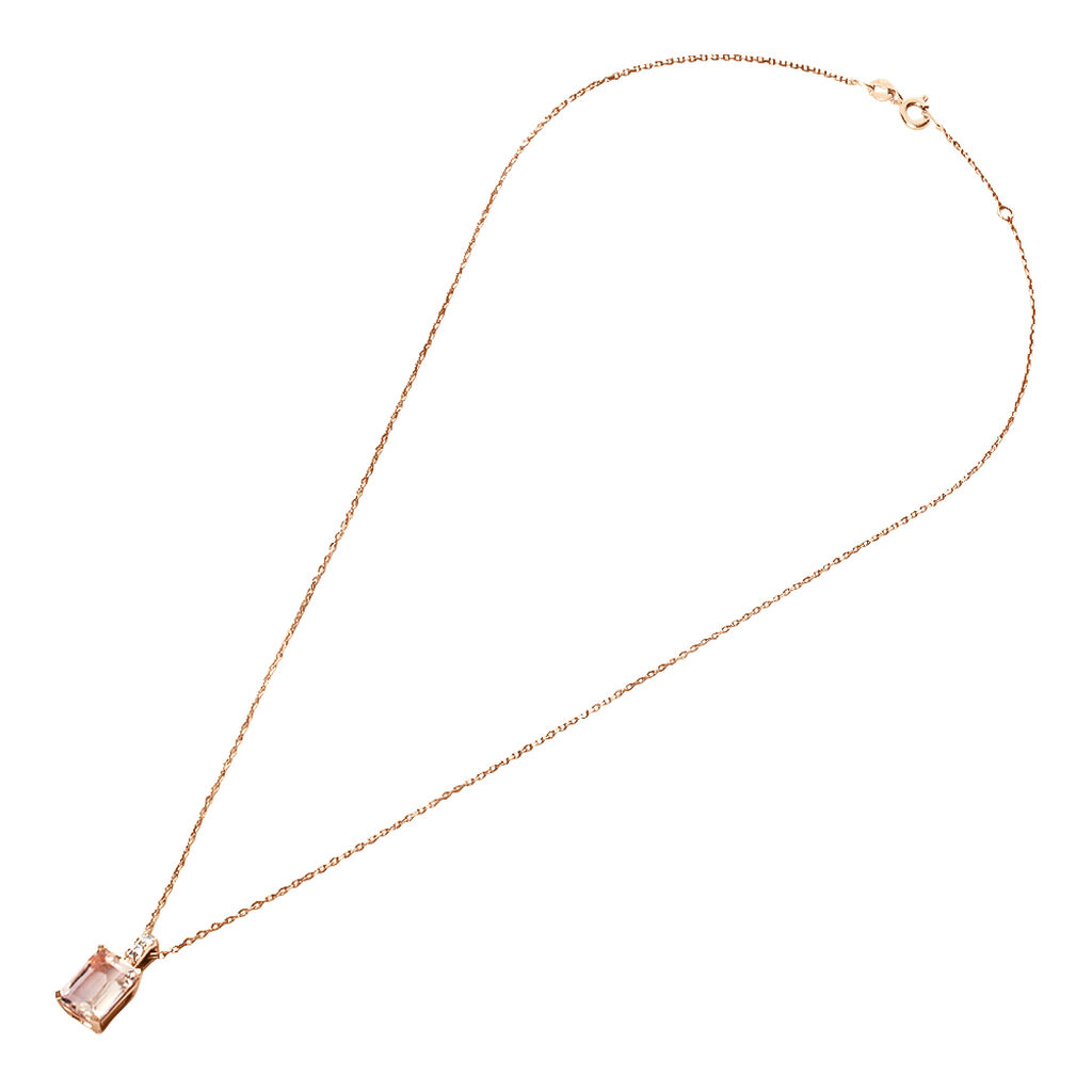 Collana Jasmine Oro Rosa Morganite Diamante - Collane Donna | Stroili