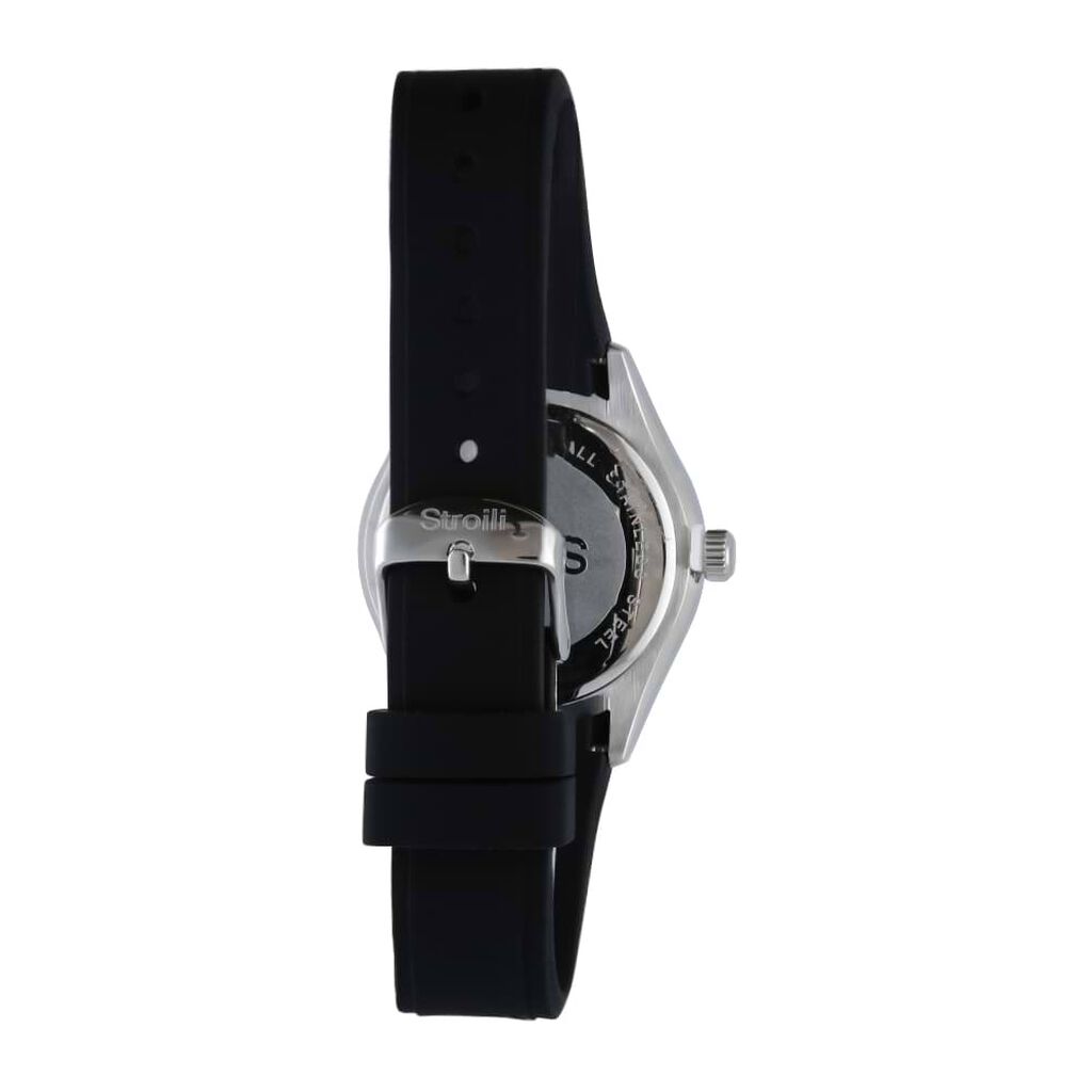 Wimbledon orologio in acciaio con quadrante bianco e cinturino in silicone nero - Orologi per Prima Comunione Uomo | Stroili
