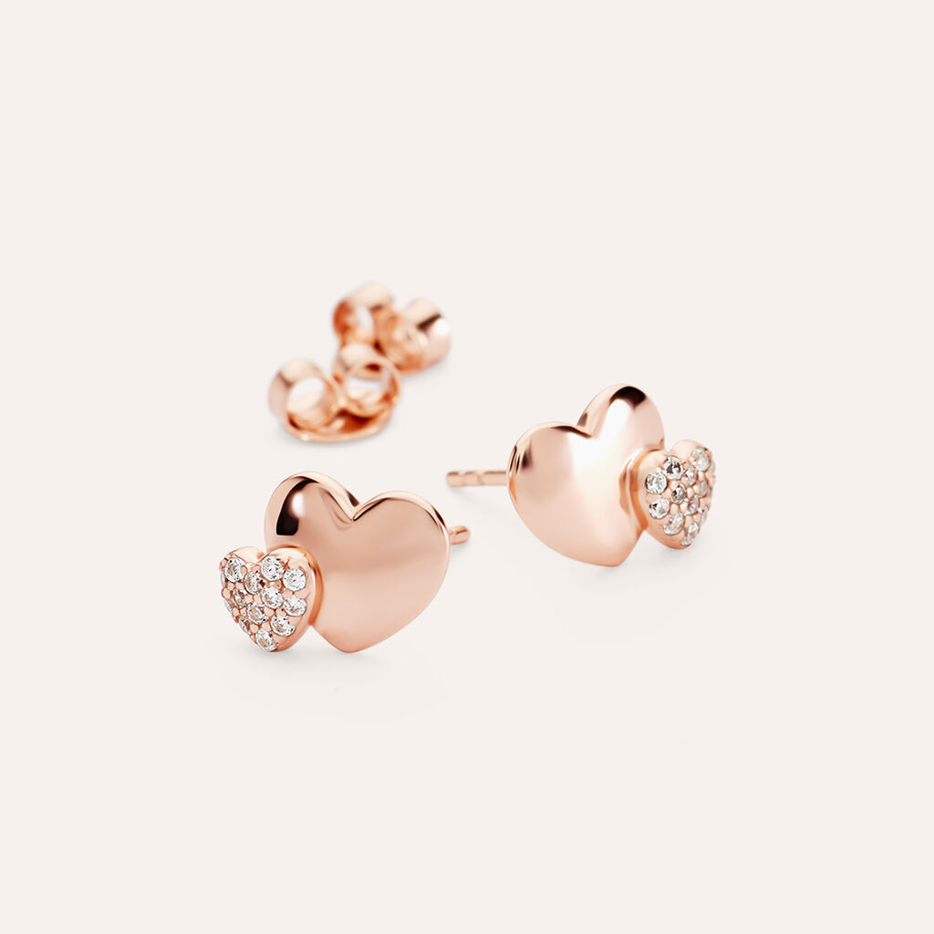 Orecchini Lobo Silver Moments Argento Rosa Cubic Zirconia