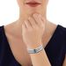 Bracciale bangle in ottone rodiato e glitter antracite - Bracciali Donna | Stroili