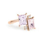 Anello Fantasia Violet Ottone Rosa Cristallo