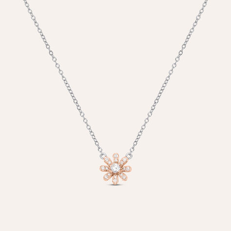 Collana Silver Moments Argento Bicolore Bianco / Rosa Cubic Zirconia - Collane Donna | Stroili